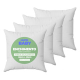 Enchimento Almofada 50x50 Kit 4 Unidades Espuma Flocão