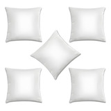 Enchimento Almofada Refil 40x40 Silicone Kit Com 5 Unidades