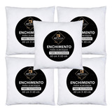 Enchimento Almofada Refil 60x60 Silicone Kit Com 5 Unidades
