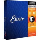 Encordoamento Elixir .010 Light Nanoweb Para Guitarra
