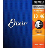 Encordoamento Elixir Guitarra 010 Nanoweb 12052 -made In Usa