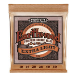 Encordoamento Ernie Ball Earthwood Phosphor Violão Aço 010