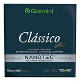 Encordoamento Giannini Clássico Nylon Nanotec Tensão