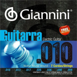 Encordoamento Giannini Guitarra 010 Geegst10 7