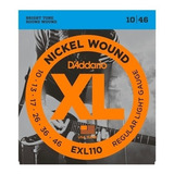 Encordoamento Guitarra Daddario 0.10 Exl110 - Original