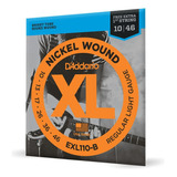 Encordoamento Guitarra Daddario 010 Exl110 + Corda Mi Extra