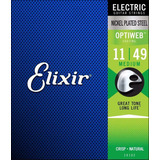 Encordoamento Guitarra Elixir Optiweb 011 049