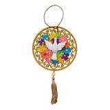 Enfeite Adorno Mandala Porta Parede Mdf 14x30cm