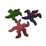 Enfeite Aquário Estrela Do Mar Colors - Kit Com 3 Peças