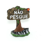 Enfeite Aquário Placa Não Pesque