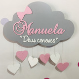 Enfeite De Porta Maternidade Nuvem Nome Significado Led Bebe