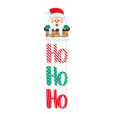 Enfeite De Porta Penduricalho Natal Papai Noel Ho Ho Ho 