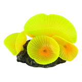 Enfeite De Silicone Soma Coral Mushroom Giant Amarelo