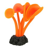 Enfeite De Silicone Soma Coral Mushroom Long Stem Vermelho