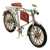 Enfeite Miniatura Retrô Vintage Bicicleta Prateada