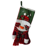 Enfeite Natalino Decorativo Meia De Parede Boneco De Neve