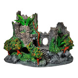 Enfeite Para Aquario Castelo Medieval Ruina Toca Esconderijo