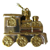 Enfeite Para Pendurar 2 Trenzinho Dourado Decoração Natal