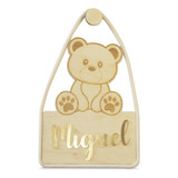 Enfeite Porta Maternidade Personalizado Urso - Elood