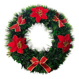 Enfeite Porta Natal Guirlanda Enfeitada Pronta P/ Usar Linda Cor Vermelho