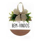 Enfeite Porta Placa Quadro Decorativo Mdf - Bem Vindo