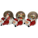 Enfeite Resina Globo De Neve Papai Noel Decoração Natal 11cm