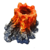 Enfeite Vulcão Lava Laranja Fluorescente Oxigenador