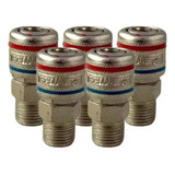 Engate Rápido De Ar 1/4 Schweers (kit 5 Peças) Rosca 1/2 