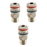 Engate Rápido De Ar Rosca 1/2 Macho Schweers -kit 3 Unidades