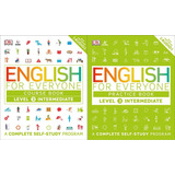 English For Everyone: Level 3: Intermediate, Course Book + Intermediate, Practice Book: A Complete Self-study Program - 2 Livros - Editora Dk - Novo 