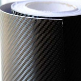 Envelopamento Adesivo Fibra De Carbono Preto Com 2m X 0,40m