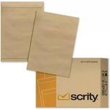Envelope 1/2 A4 Saco Kraft Pardo 17.5 X 25cm C/250 Un Scrity