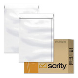 Envelope A4 Saco Branco 22 X 32 Cm Scrity 250 Unidades C/nfe