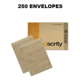 Envelope A4 Saco Kraft Pardo 26x36 Cm Scrity 250 Unid Full