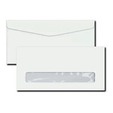 Envelope Carta 11,4x22,9 Cm Branco Com Janela 75g C/1000 Un