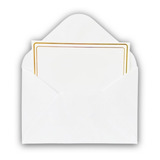 Envelope + Cartão De Visita Branco + Selo Adesivo 50 Unid