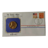 Envelope Com Medalha John Quincy Adams Mais 2 Selos