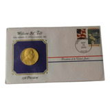 Envelope Com Selos E Medalha Do Presidente William H. Taft