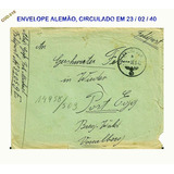 Envelope Da Alemanha Circulado Em 1940