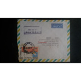 Envelope De Carta Usada Com Selo C-681a Circulado