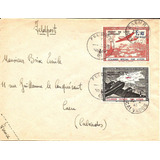 Envelope França 1942 Série Nº 4 E 5 Voluntários Avião Rara