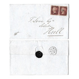 Envelope Inglaterra 1862 Com Lacre E Par Selos One Penny Red