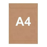 Envelope Saco Kraft Pardo 80g A4 22,9x32,4 Com 50 Unidades 