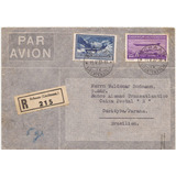 Envelope Zeppelin Liechtenstein Brasil 1937 Selo A-16 Mint