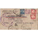 Envelope Zeppelin Usa Alemanha Carimbo Vôo