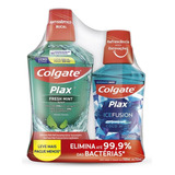 Enxaguante Bucal Colgate Plax Fresh Mint 500 Ml + Ice 250 Ml