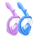 Equipamento De Natação Com Máscara De Snorkel Facial Summer