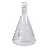 Erlenmeyer 1000ml Com Tampa De Vidro