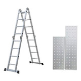 Escada De Aluminio 16 Degraus Multifuncional