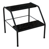 Escada Escadinha 2 Degraus Maca Estetica Metalica -black